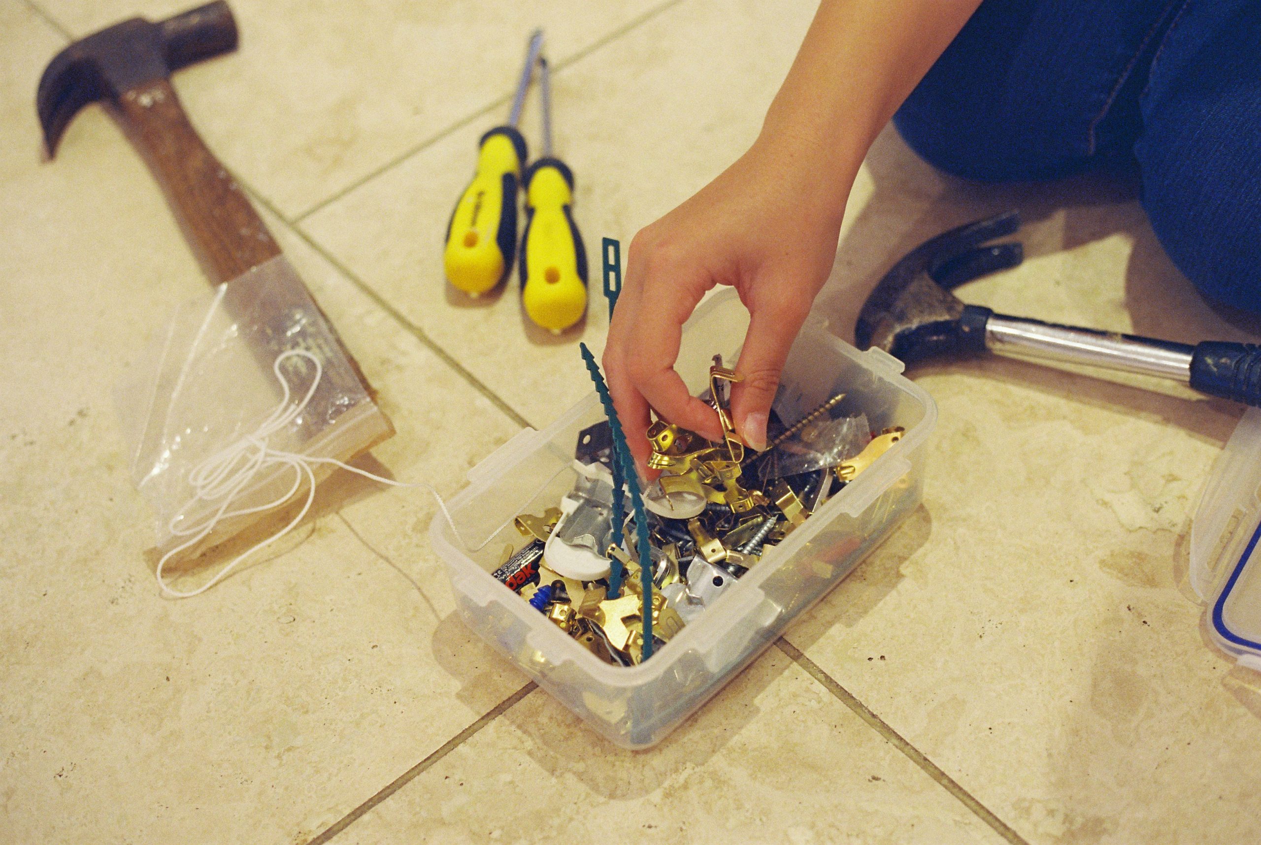 tools on the floor